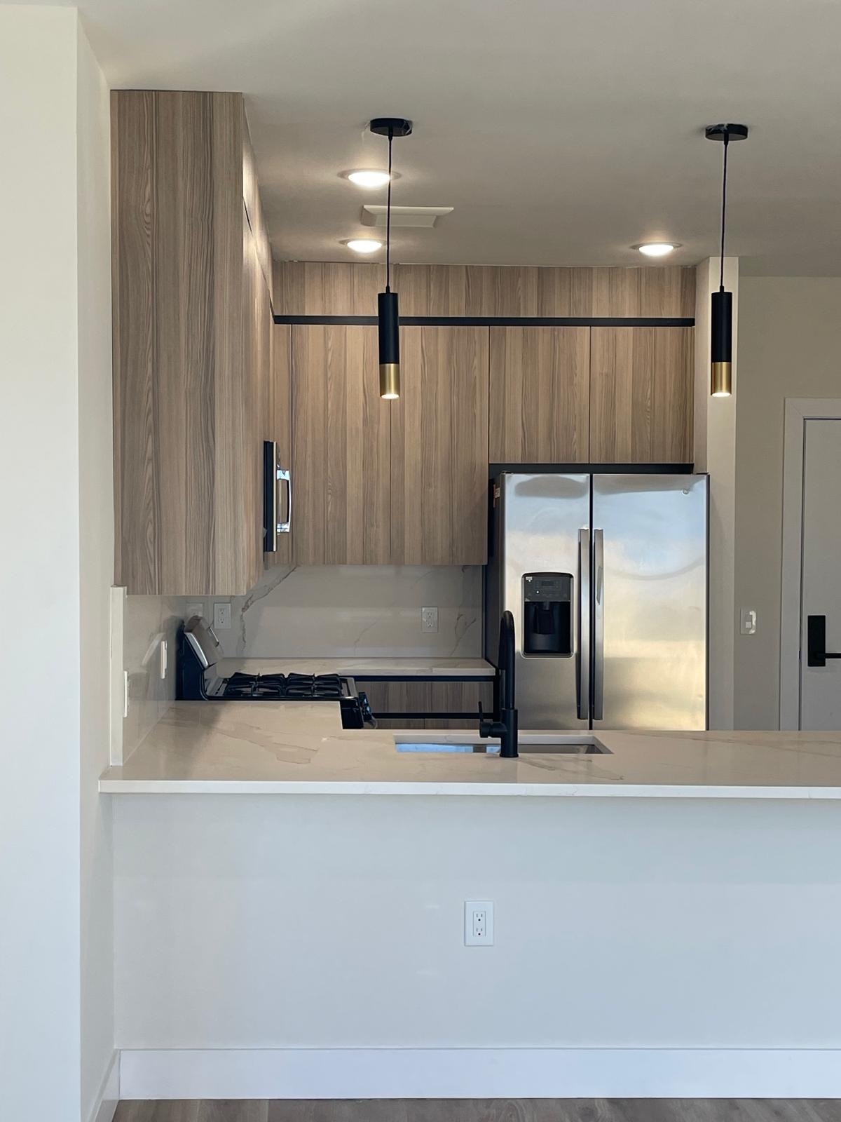 Brooklyn apartment kitchen frontal view